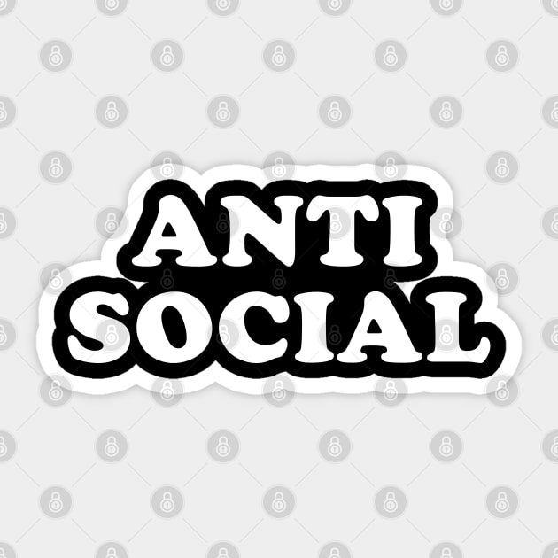 Anti Social Sticker by newledesigns